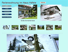 Tablet Screenshot of haefele-zell.de